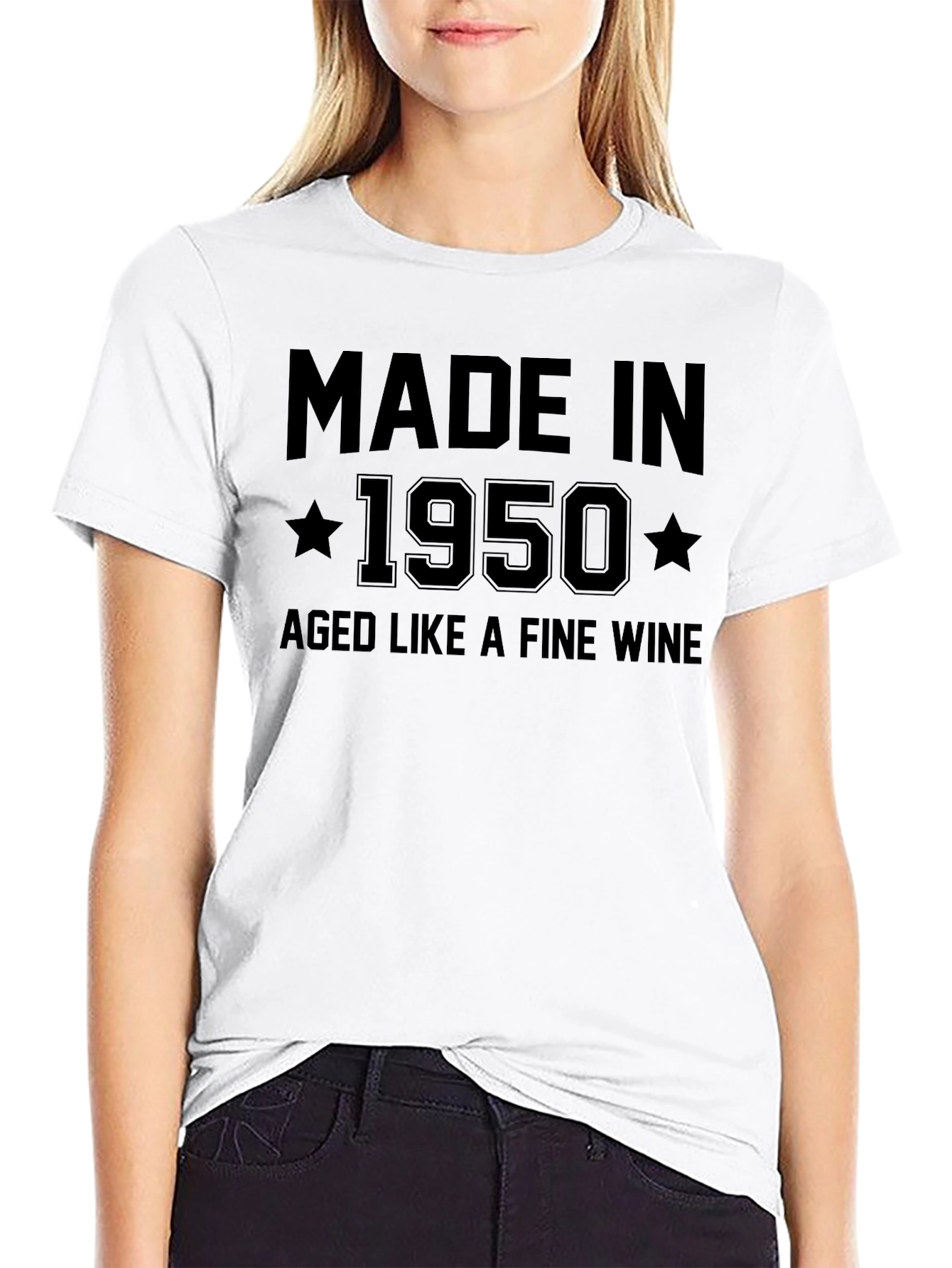 Made in 1950 Aged Like Fine Wine Black T-Shirt