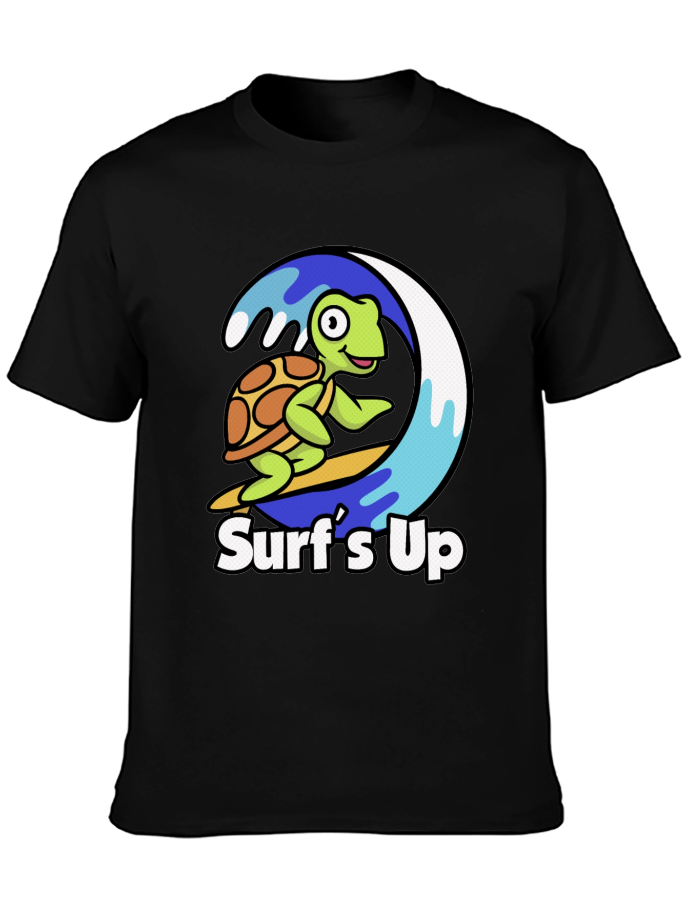 Surfs Up Turtle Graphic T-Shirt