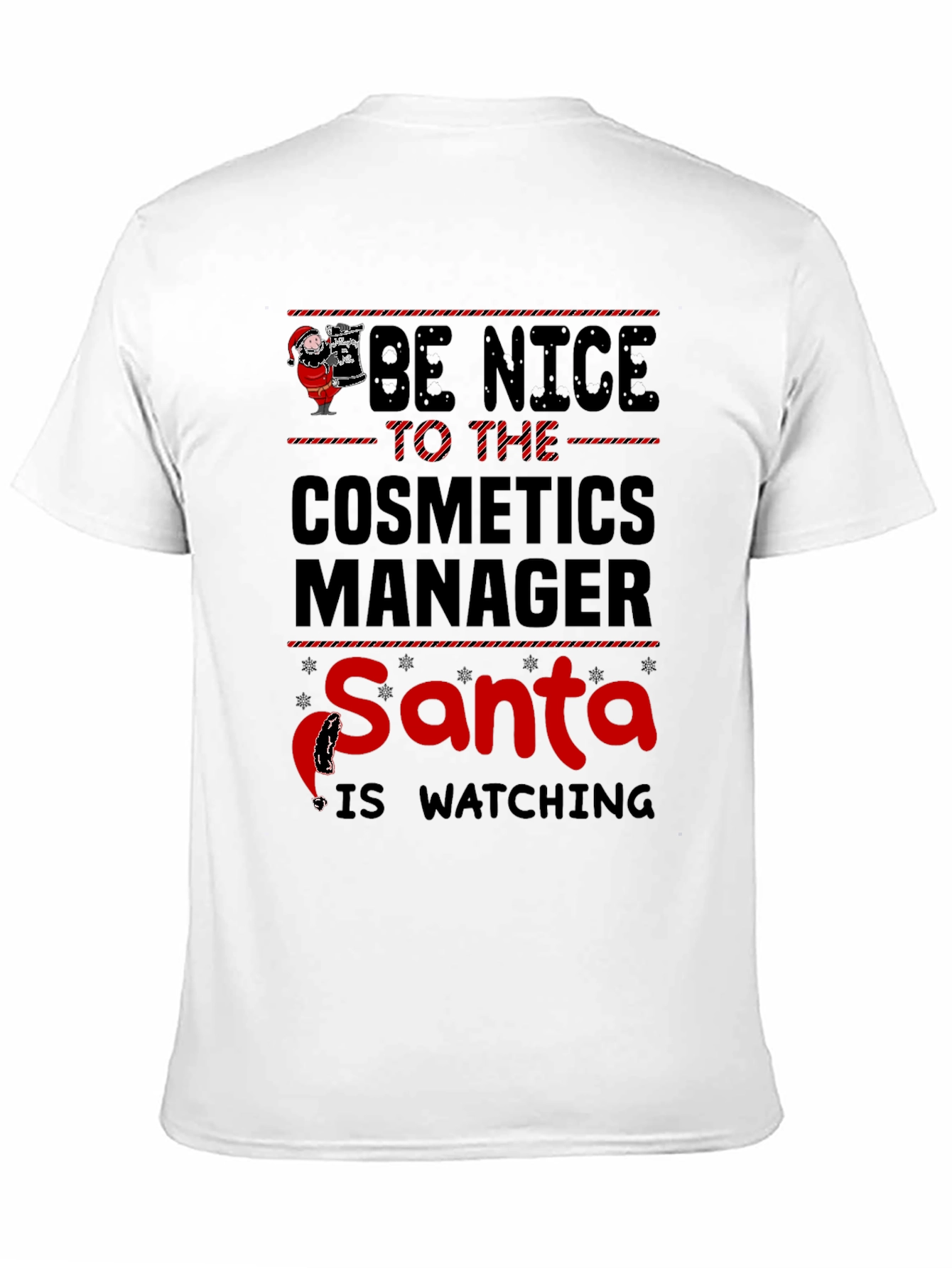 Cosmetics Manager Santa Watching T-Shirt