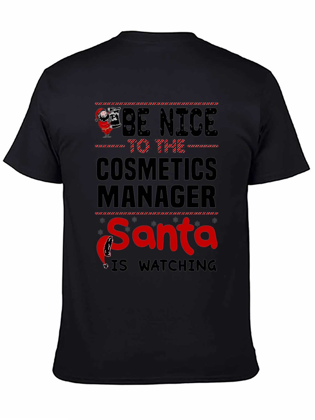 Cosmetics Manager Santa Watching T-Shirt