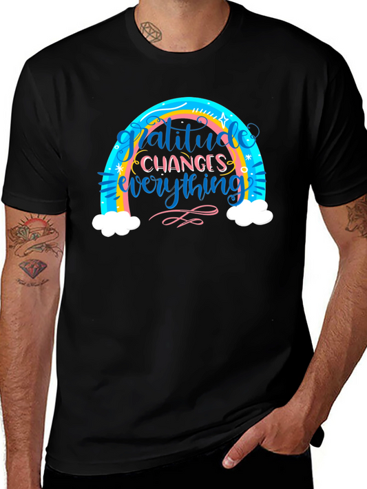 Gratitude Changes Everything Rainbow T-Shirt
