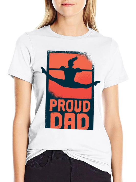 Proud Dad T-Shirt Gymnastics Graphic