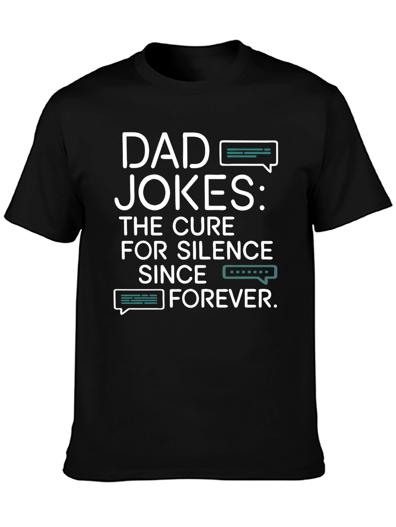Dad Jokes: Cure for Silence Black T-Shirt