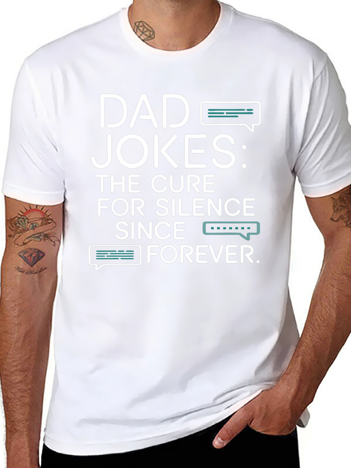Dad Jokes: Cure for Silence Black T-Shirt