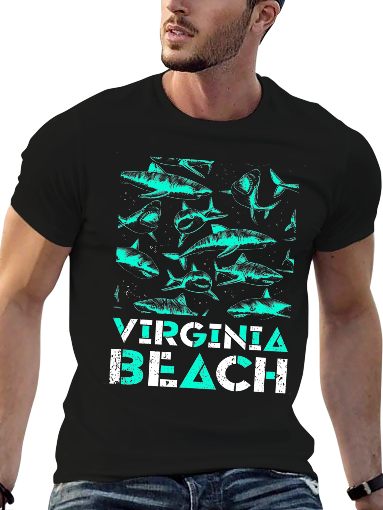 Virginia Beach Shark Graphic Tee