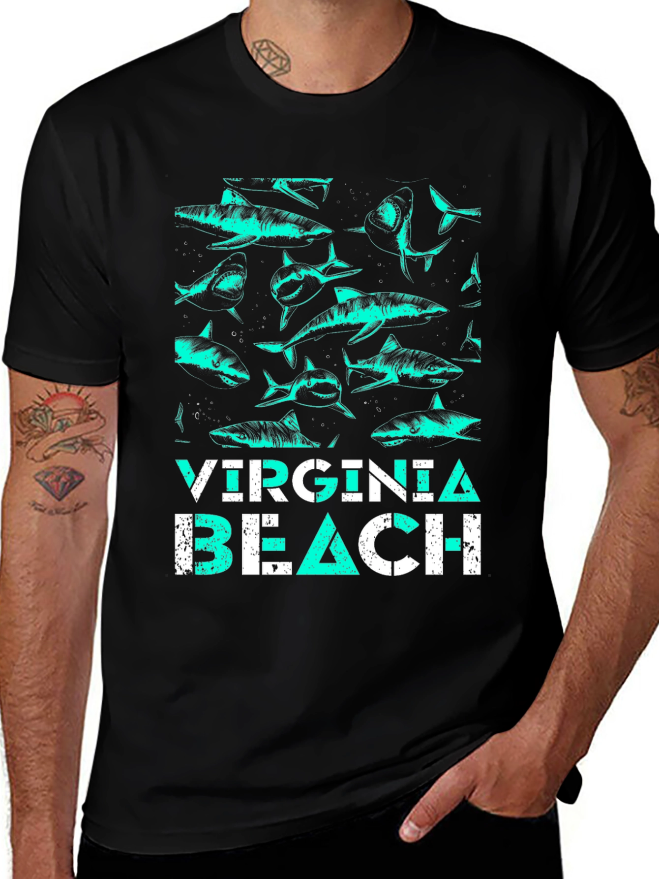 Virginia Beach Shark Graphic Tee