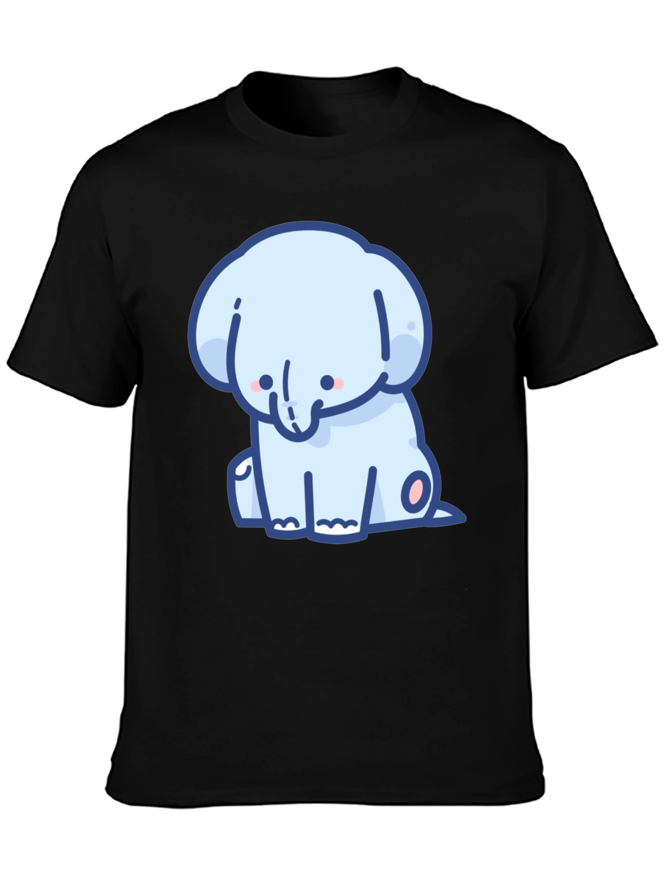 Cute Elephant Graphic Tee - Soft Cotton Comfort