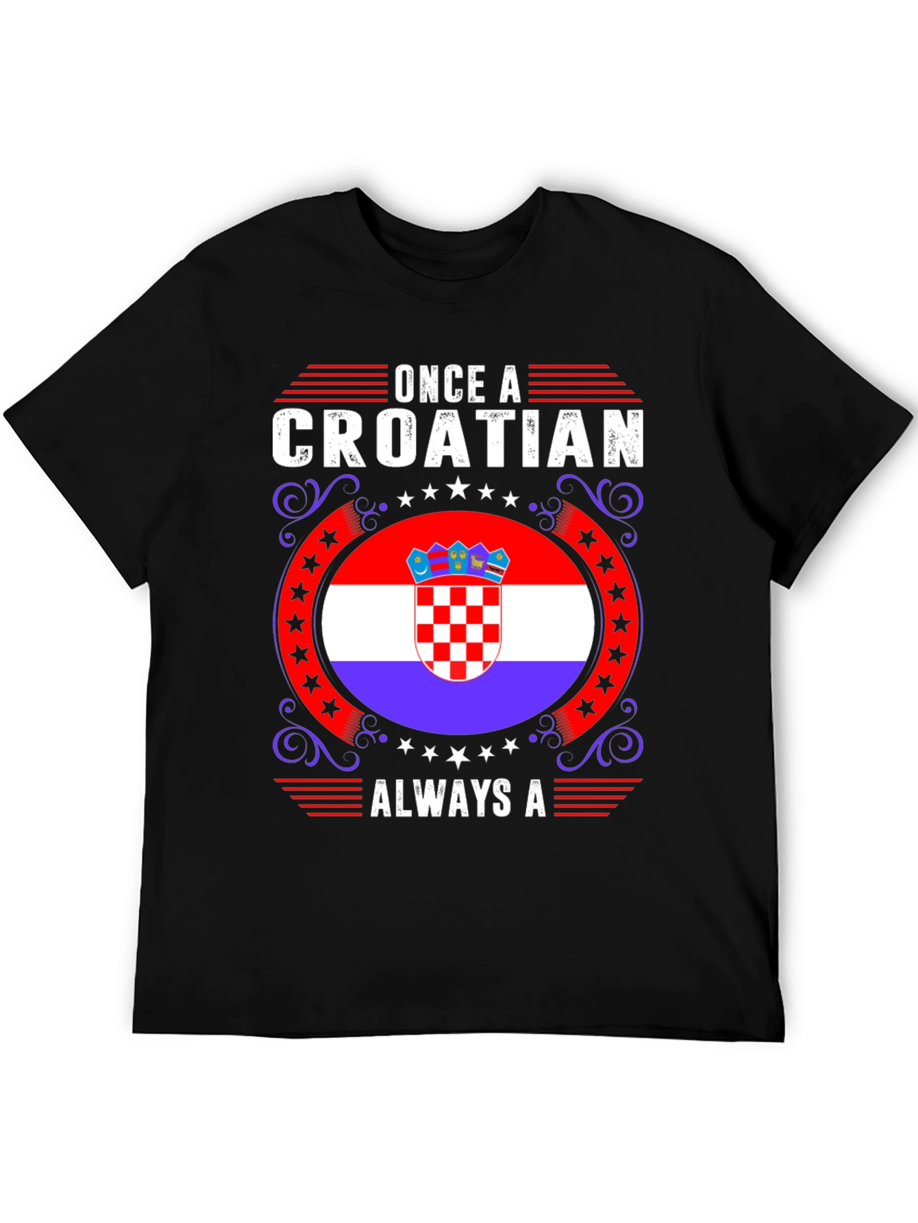 Croatian Pride Graphic T-Shirt - Once A Croatian