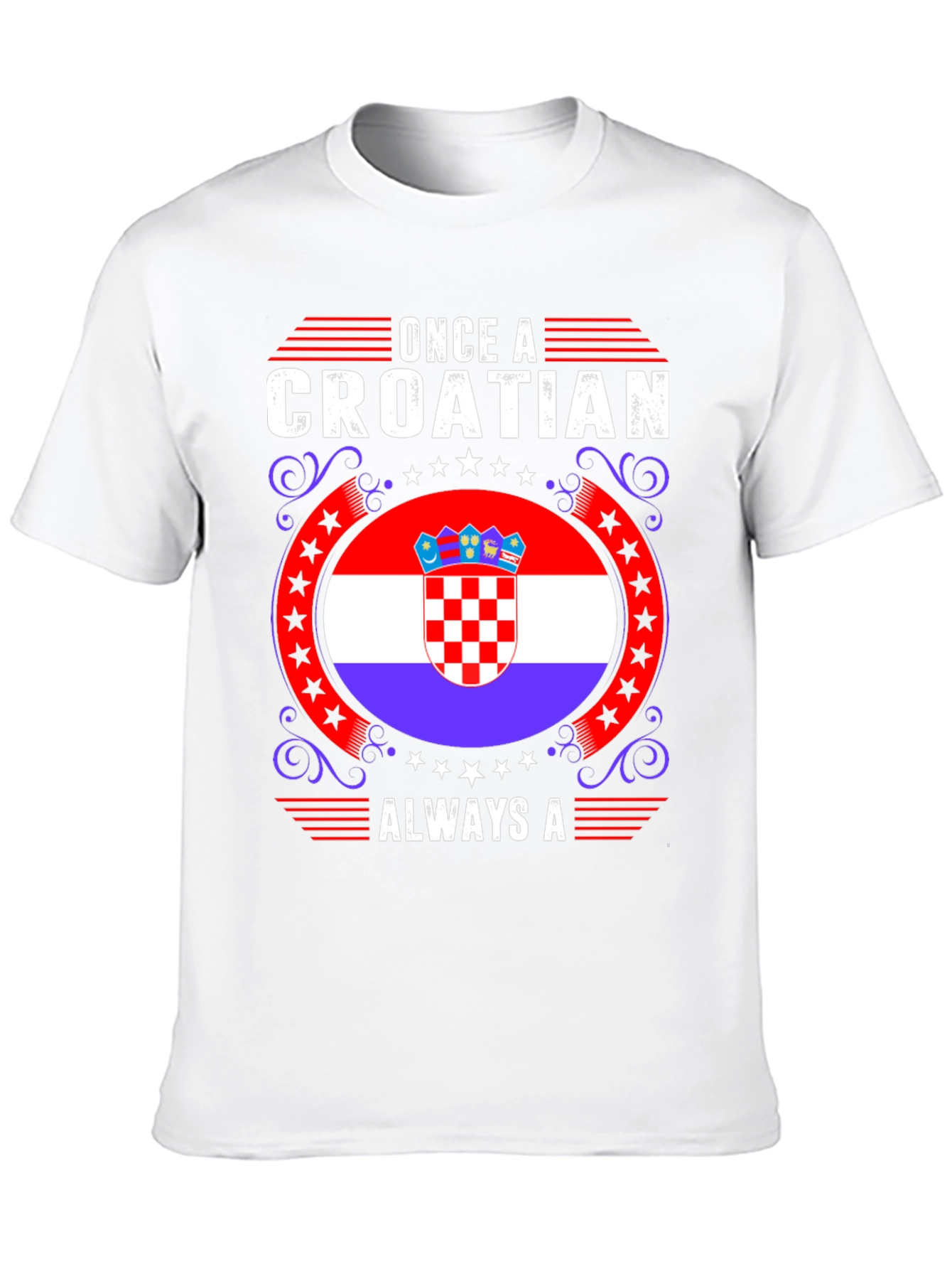 Croatian Pride Graphic T-Shirt - Once A Croatian