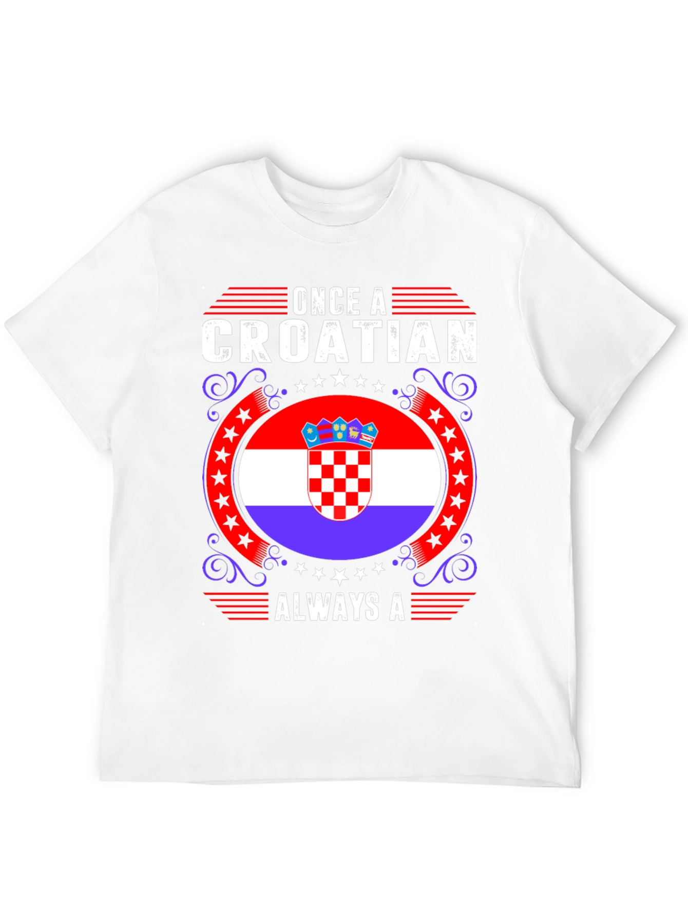 Croatian Pride Graphic T-Shirt - Once A Croatian