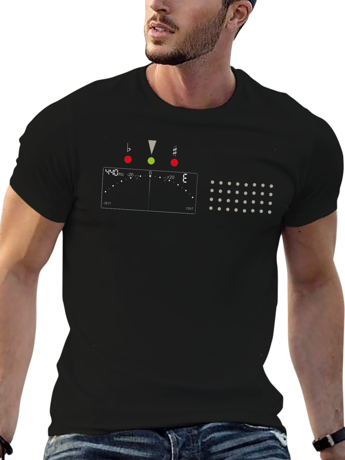 Musicians Tuner Graphic T-Shirt - Black