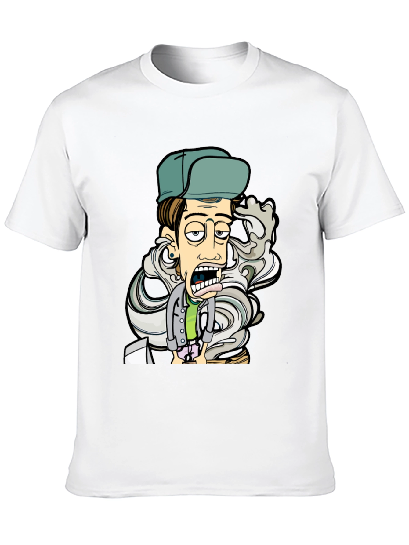 Cartoon Character Graphic T-Shirt - Black