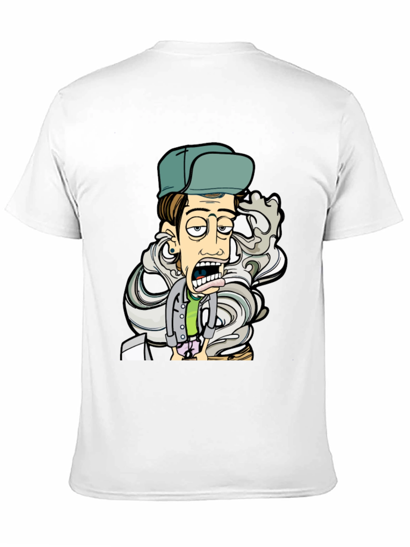 Cartoon Character Graphic T-Shirt - Black