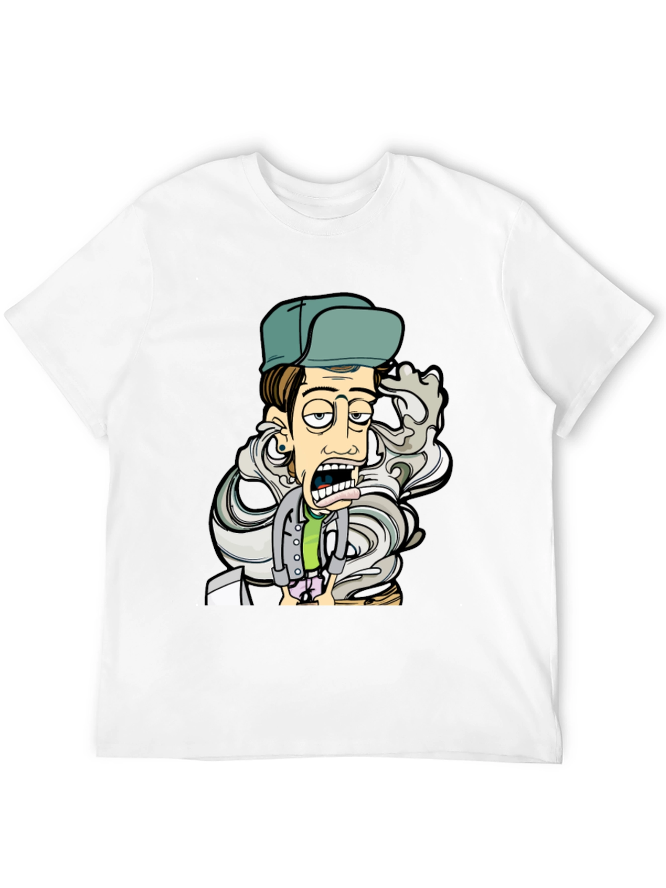 Cartoon Character Graphic T-Shirt - Black