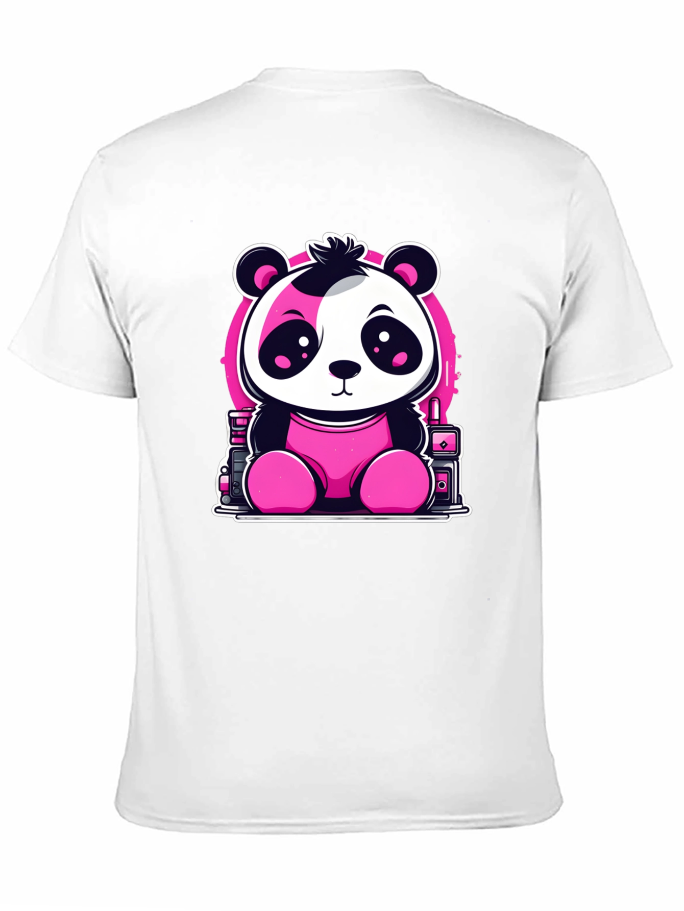 Cute Panda T-Shirt - Black