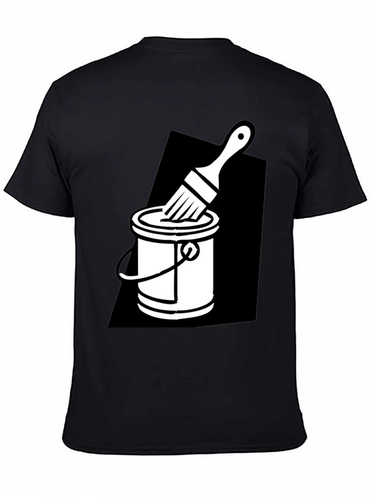 Paint Bucket Brush Graphic T-Shirt