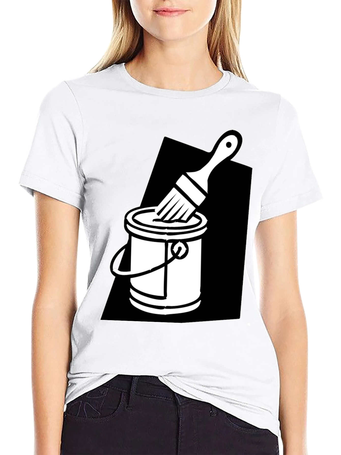 Paint Bucket Brush Graphic T-Shirt