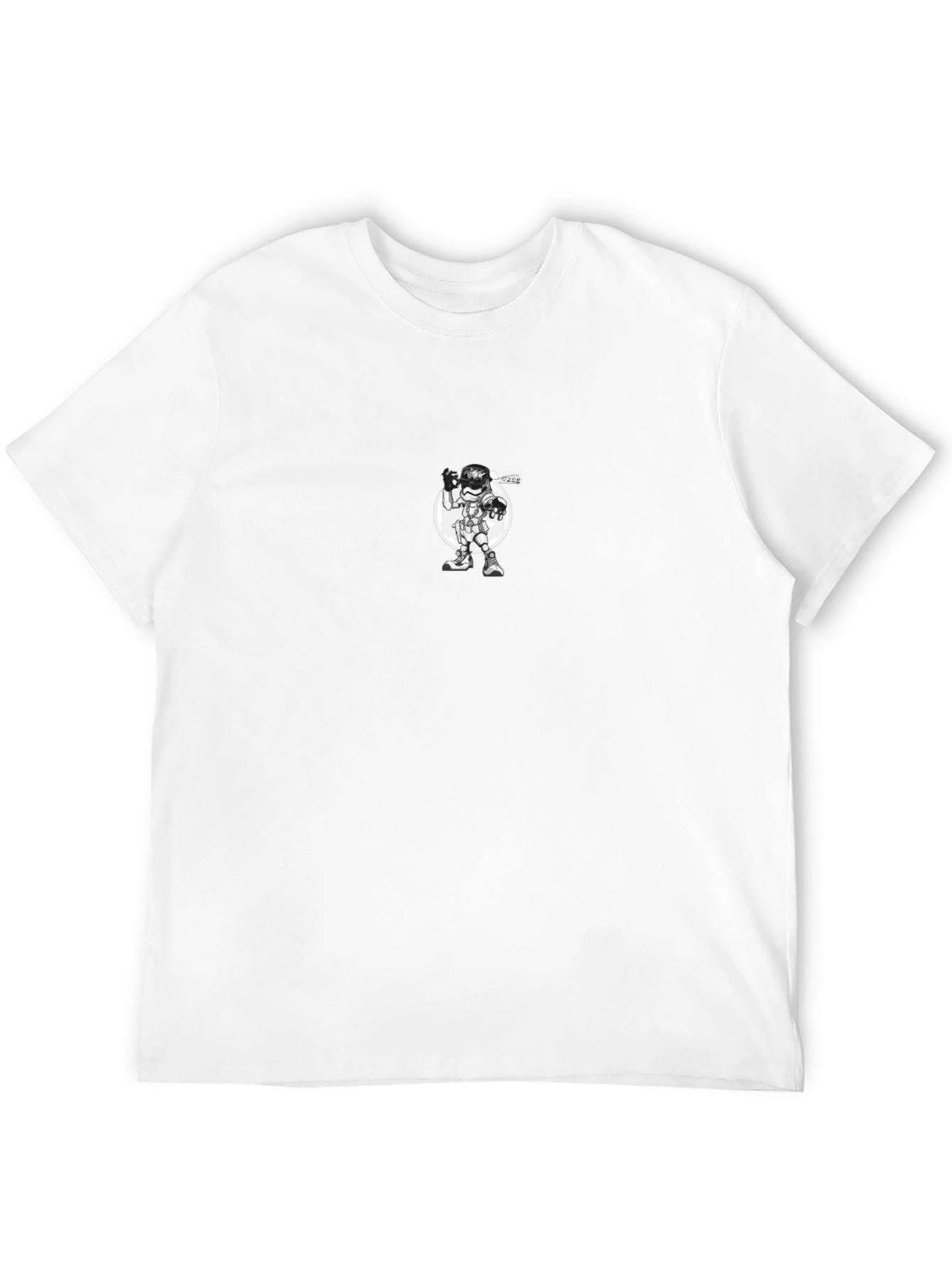 Graphic Black T-Shirt - Astronaut Design