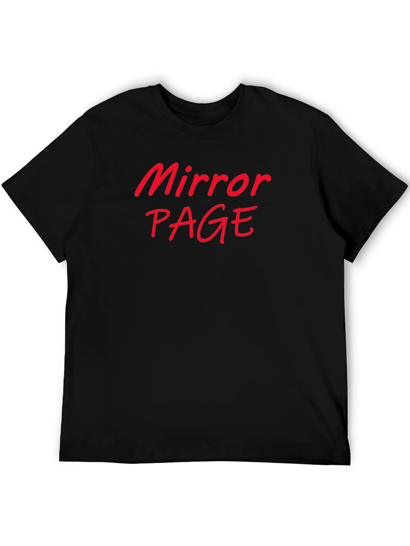 Mirror Page Black Cotton Graphic Tee