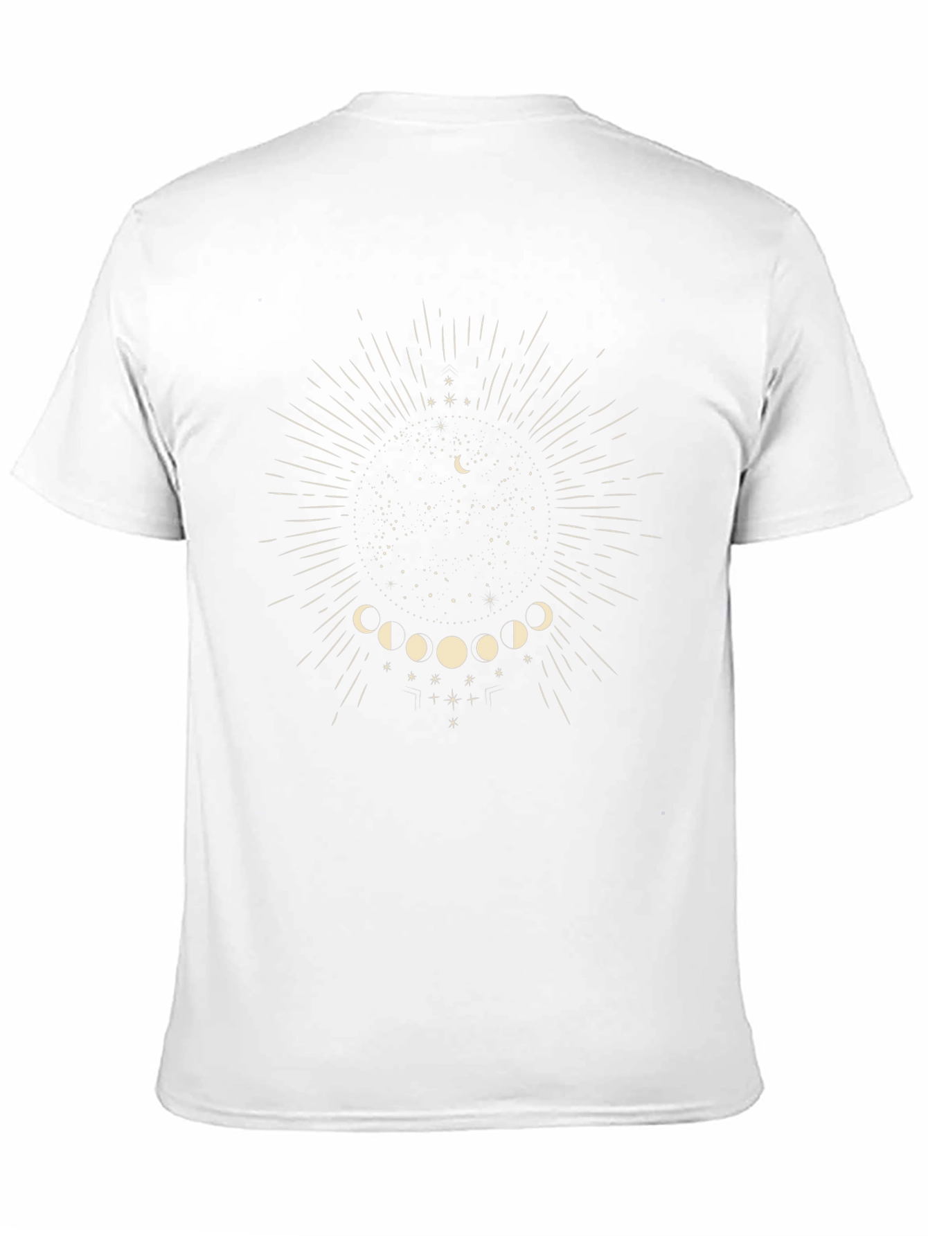 Celestial Moon Phase Graphic Tee - Black
