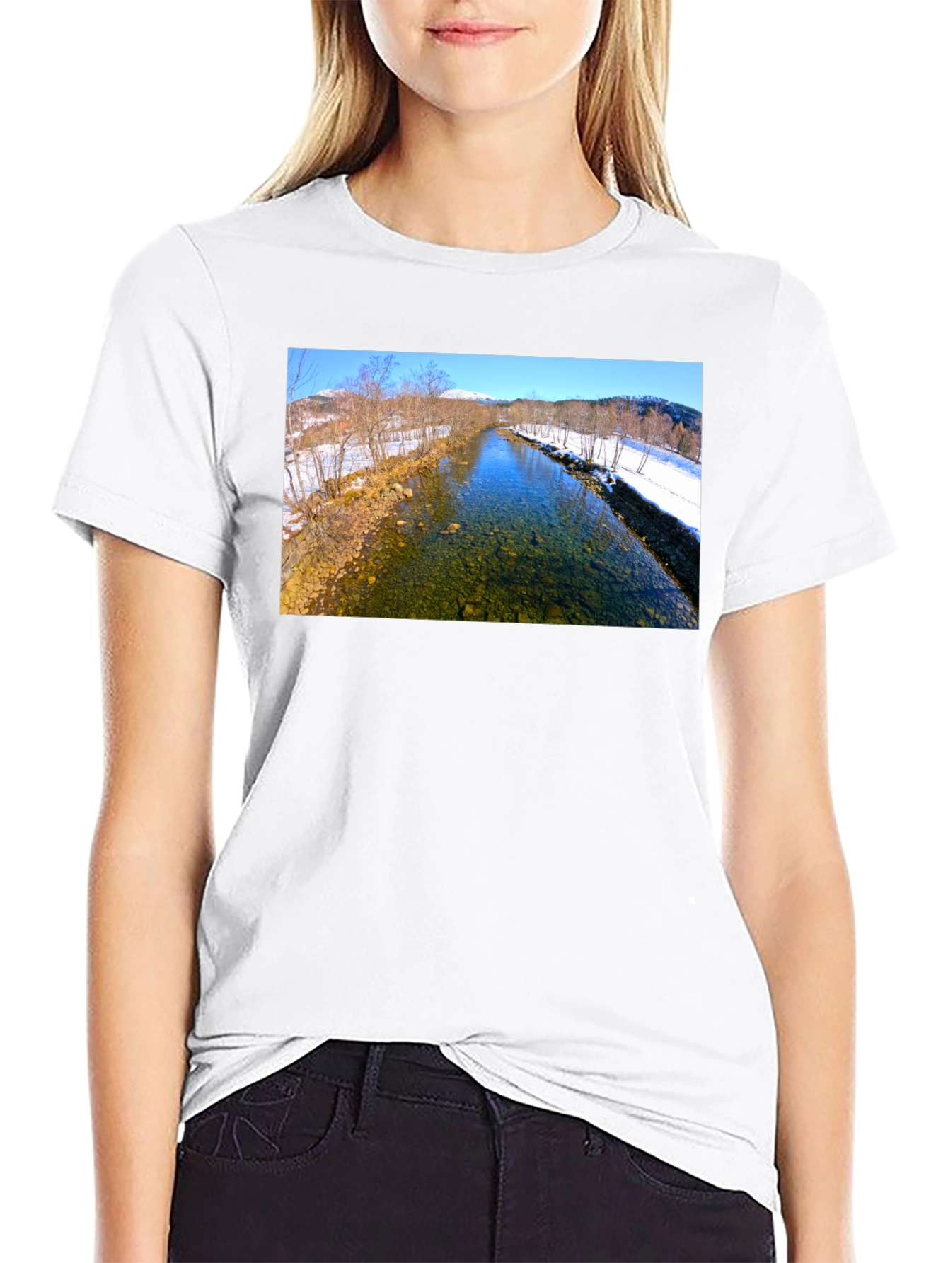 Scenic Winter River T-Shirt