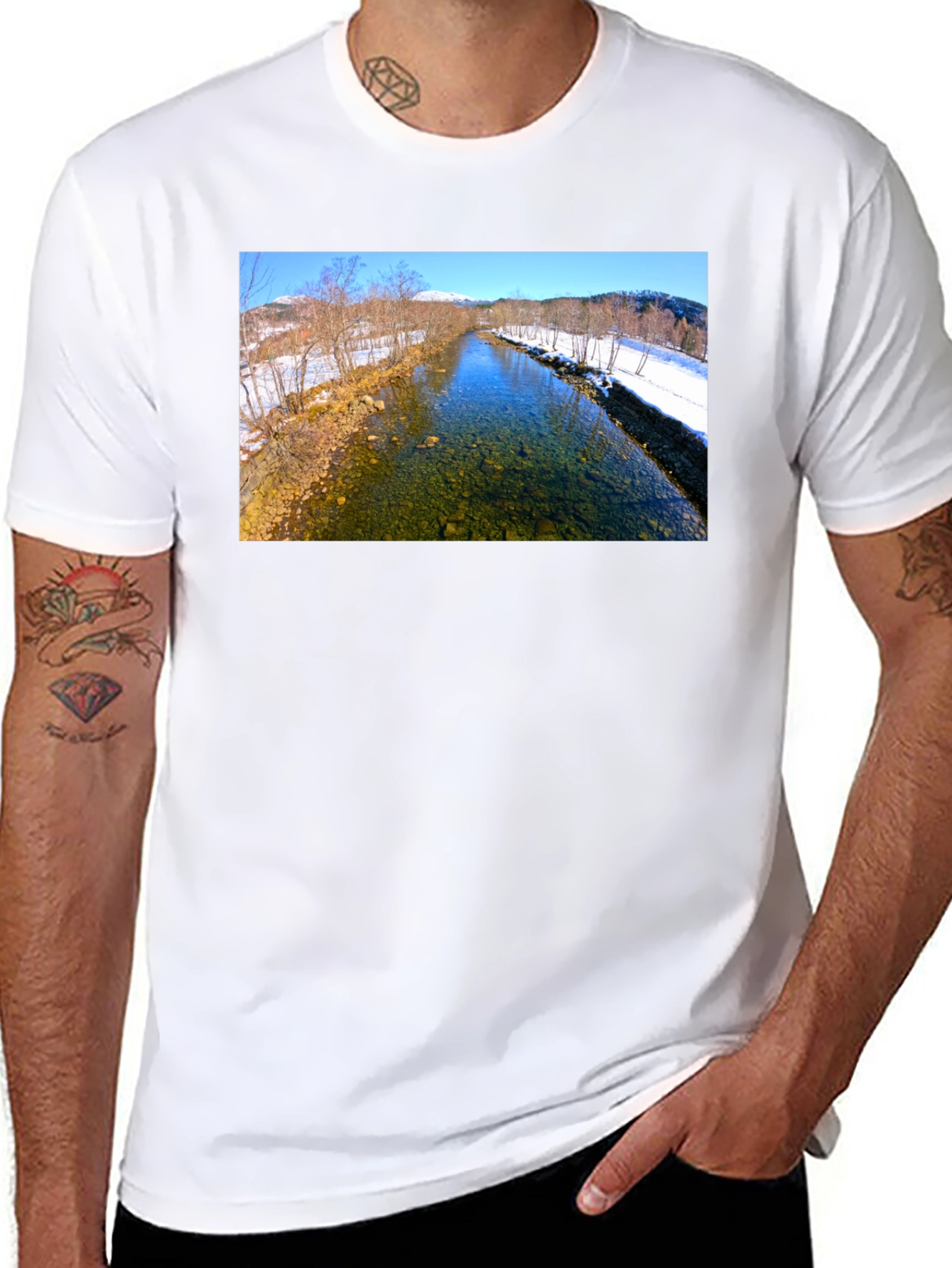 Scenic Winter River T-Shirt