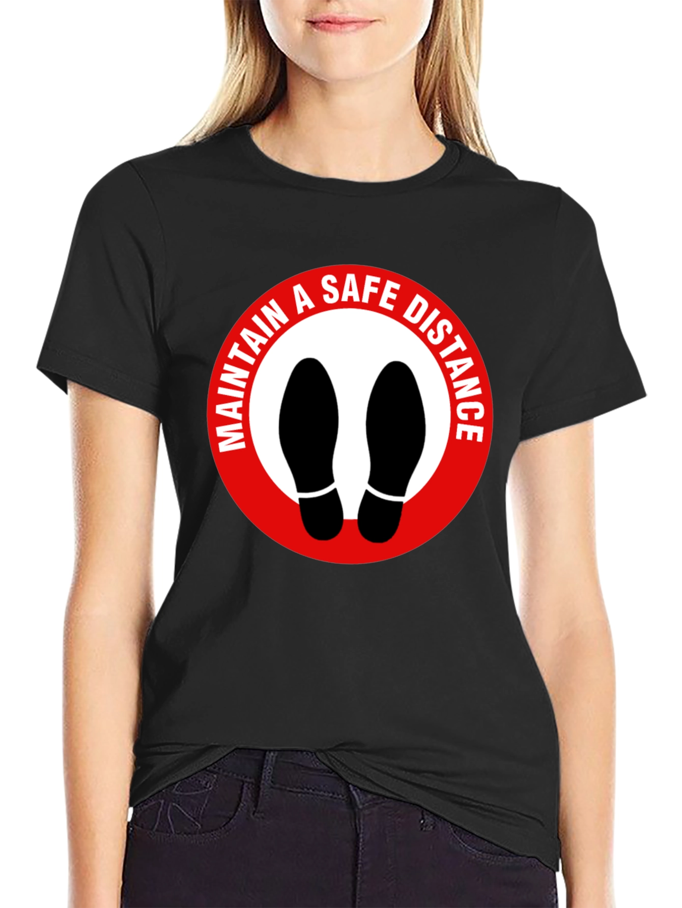 Maintain Safe Distance Crew Neck T-Shirt