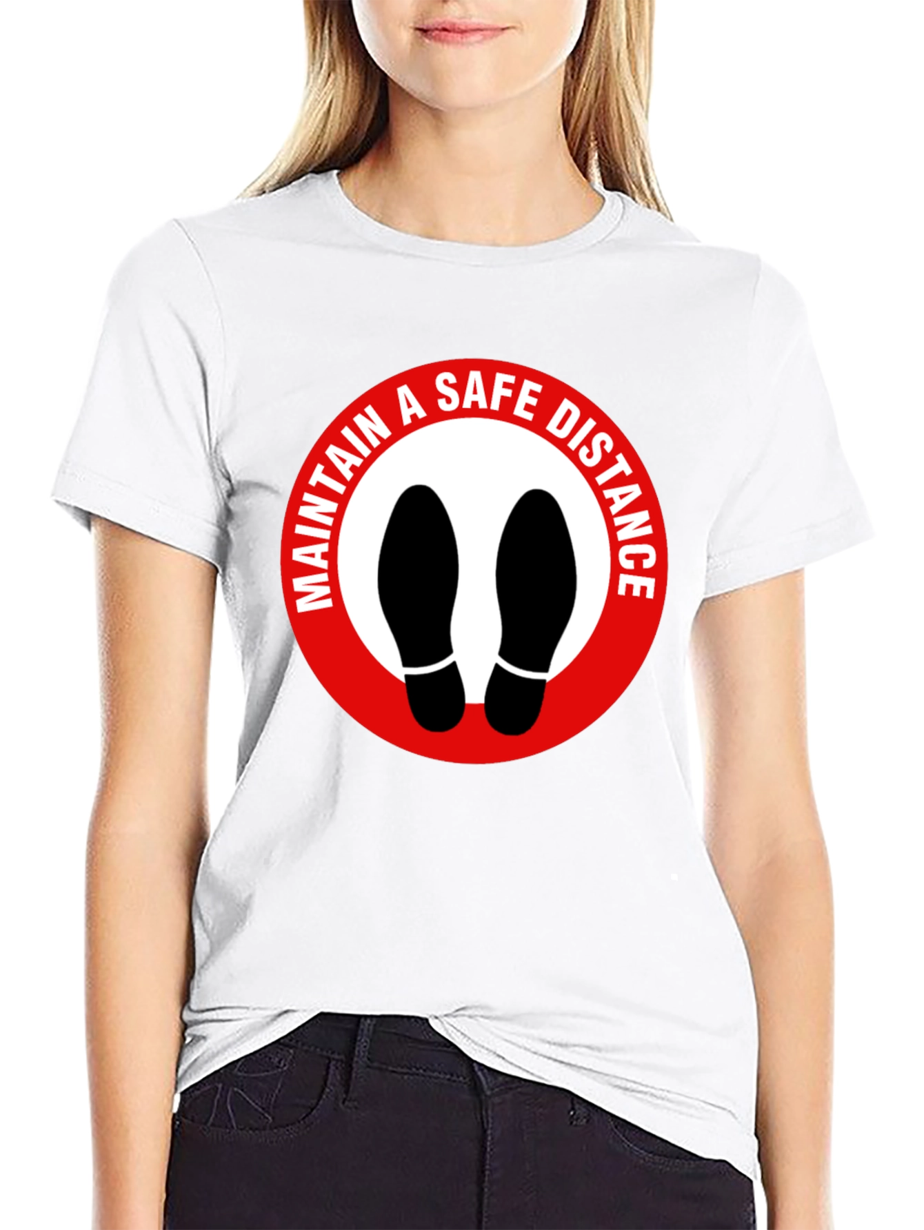 Maintain Safe Distance Crew Neck T-Shirt