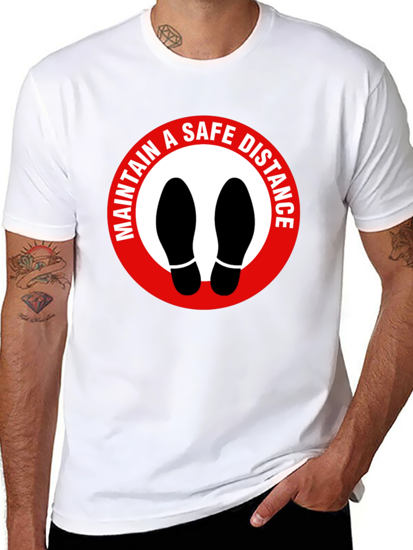 Maintain Safe Distance Crew Neck T-Shirt