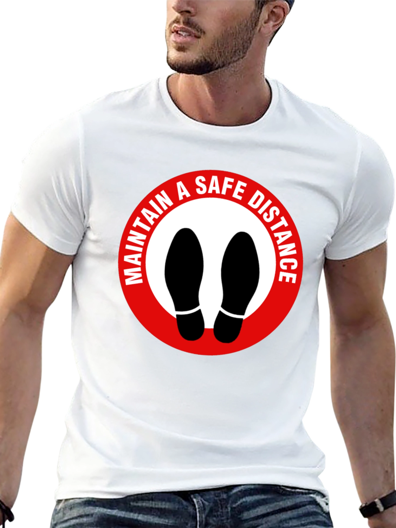 Maintain Safe Distance Crew Neck T-Shirt