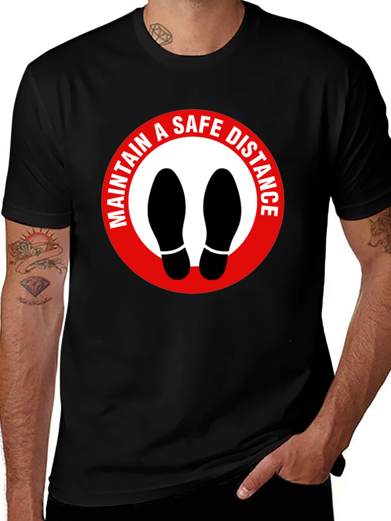 Maintain Safe Distance Crew Neck T-Shirt