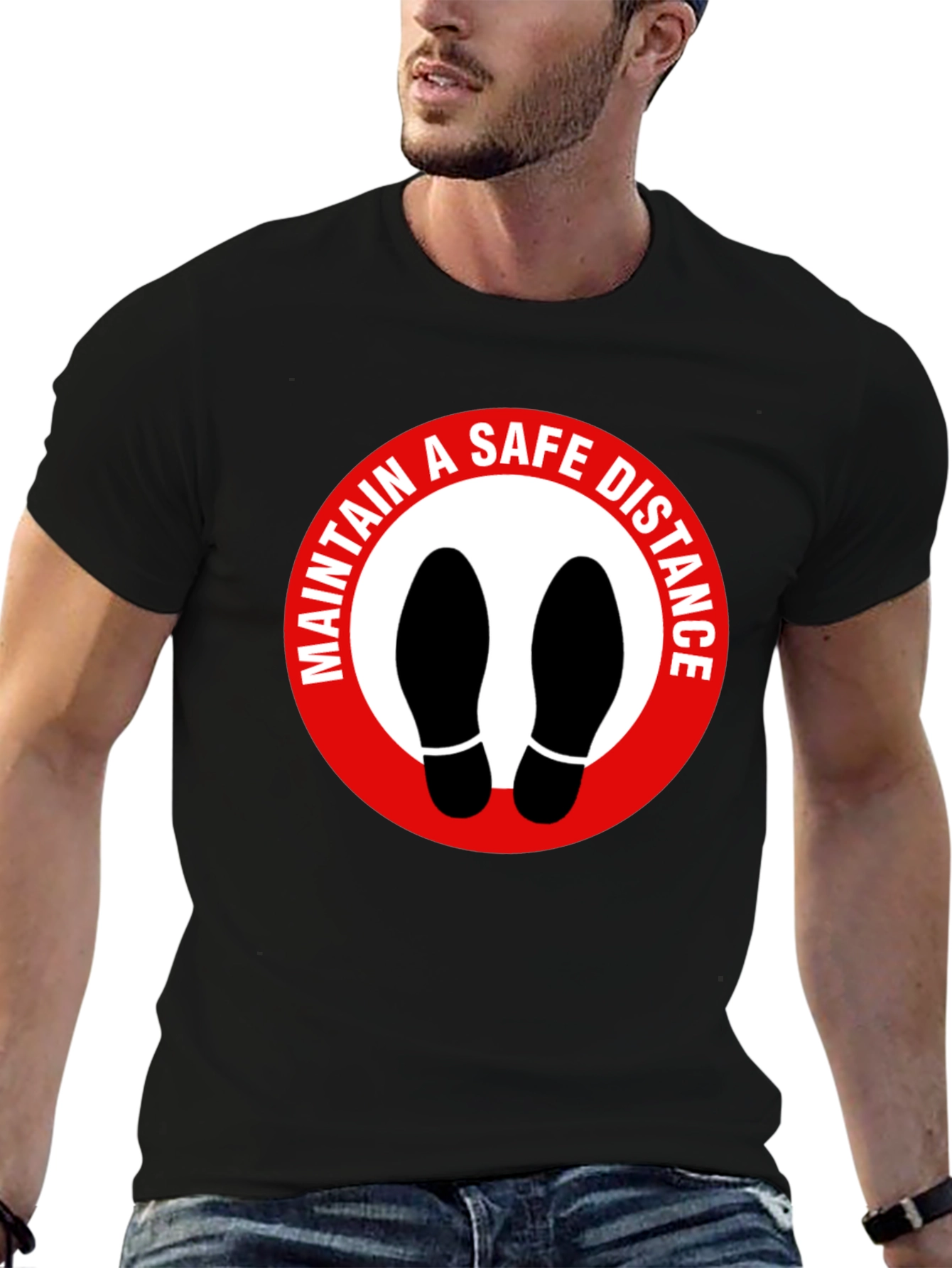 Maintain Safe Distance Crew Neck T-Shirt