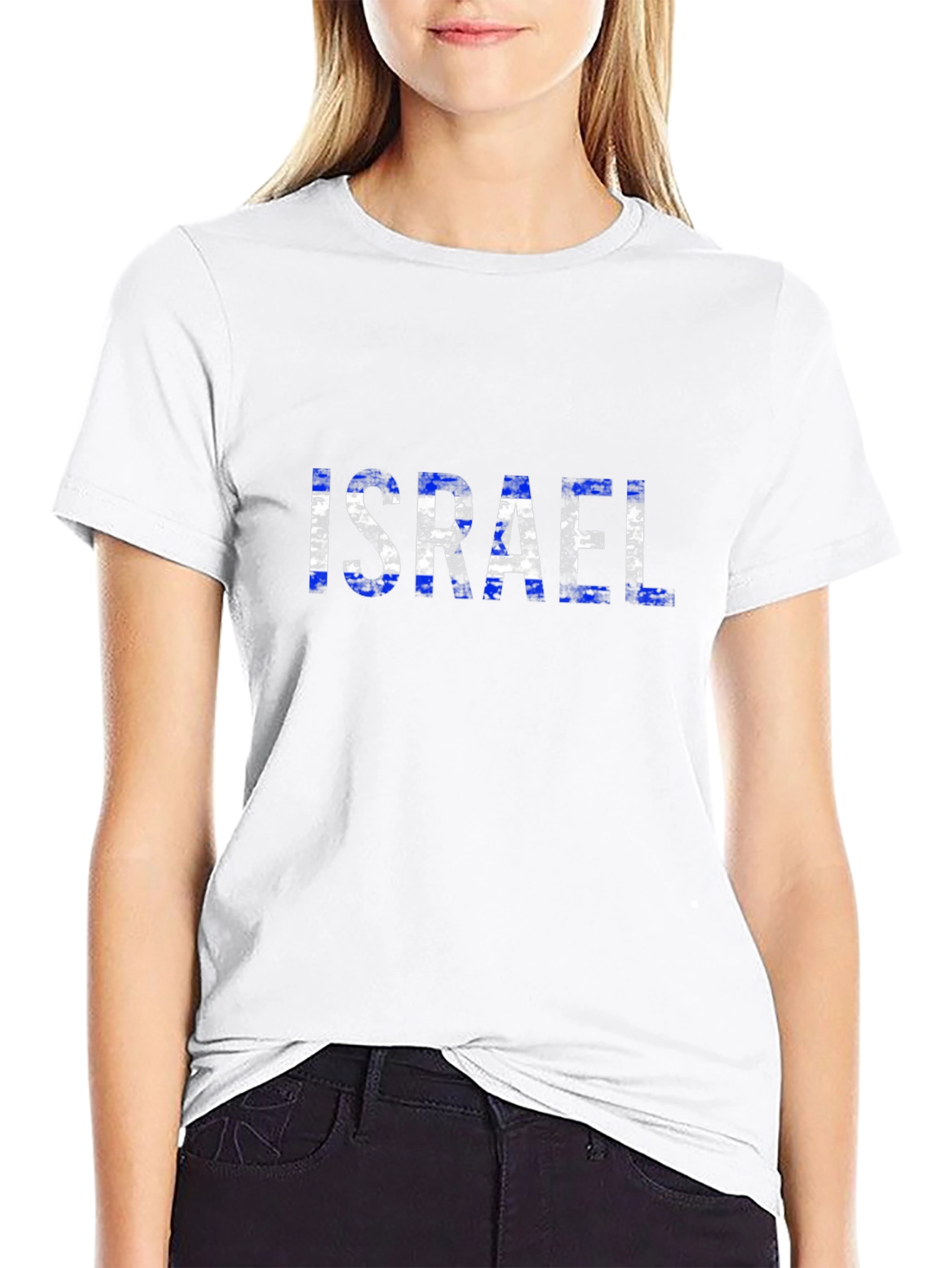 Israel Flag T-Shirt - Distressed Print
