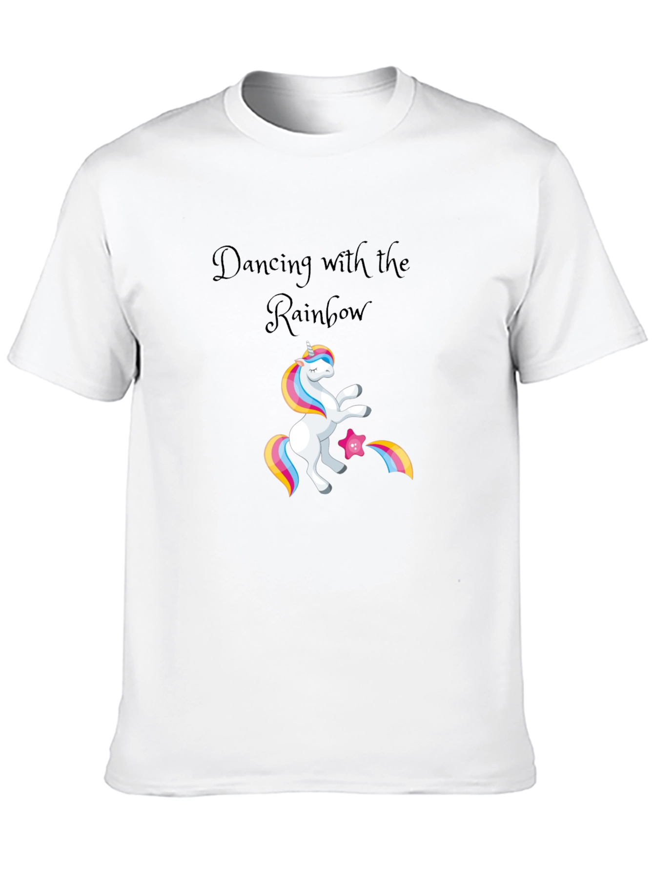 Dancing with Rainbows Black T-Shirt