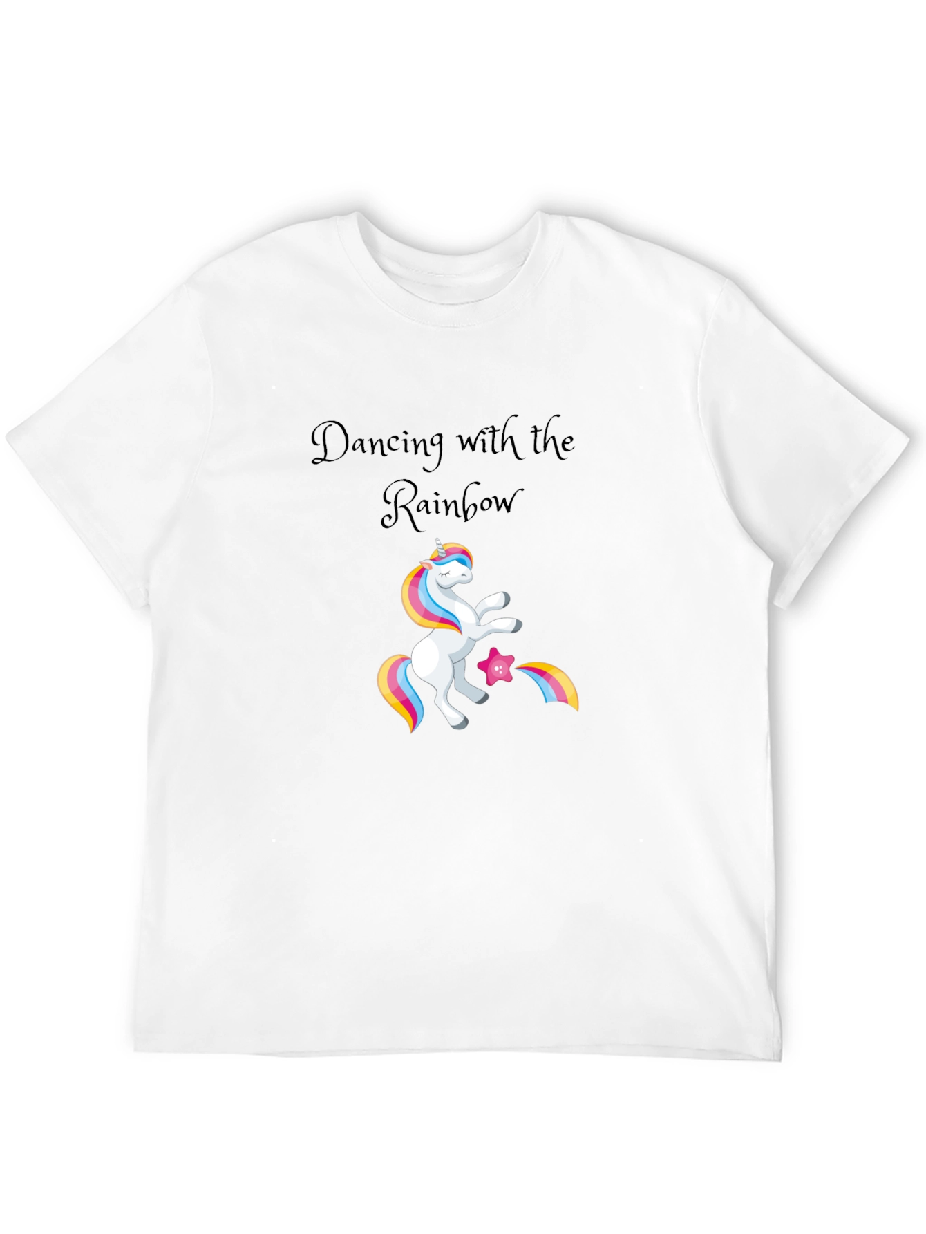 Dancing with Rainbows Black T-Shirt