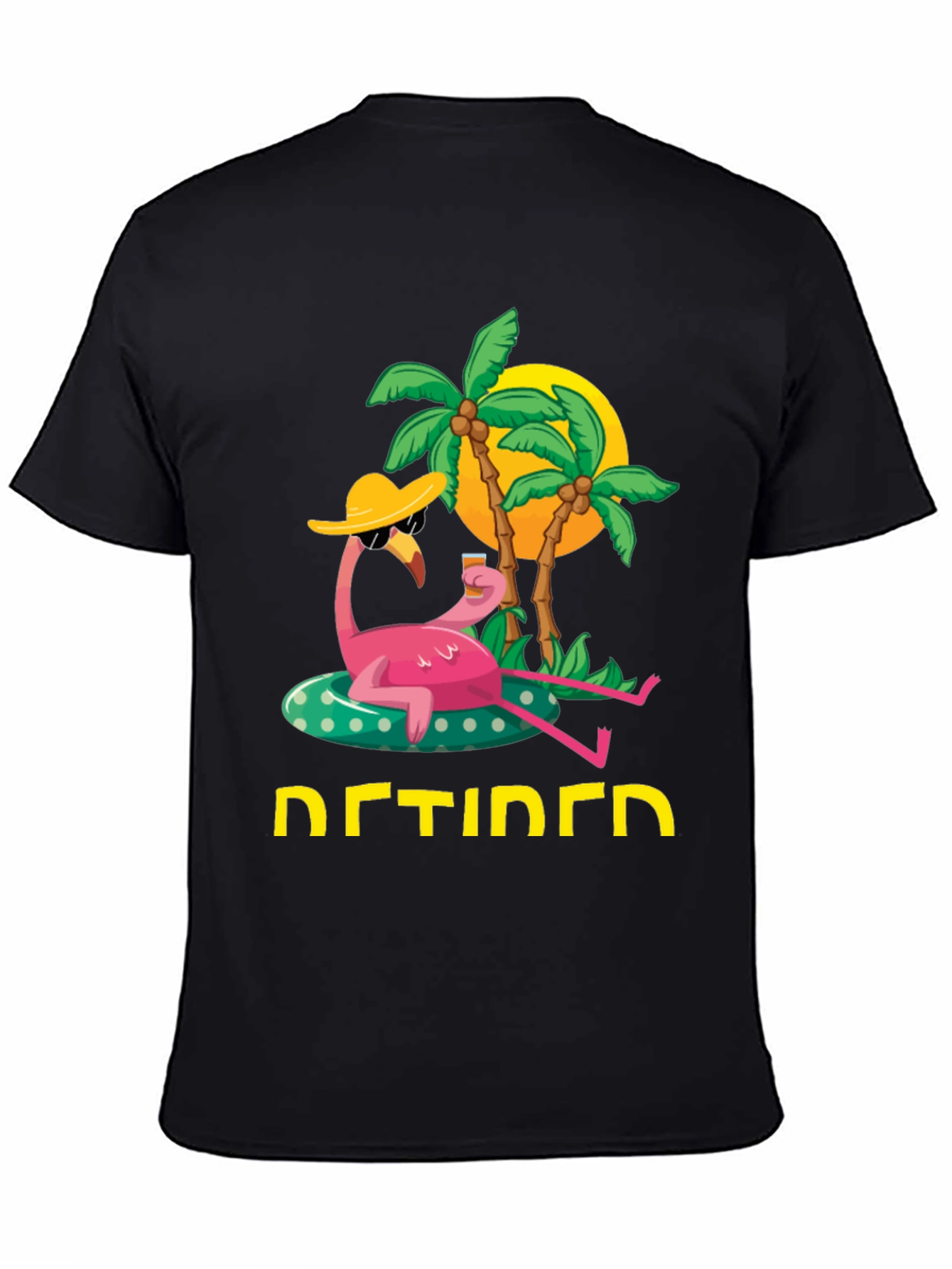 Retired Flamingo T-Shirt - Tropical Relaxation