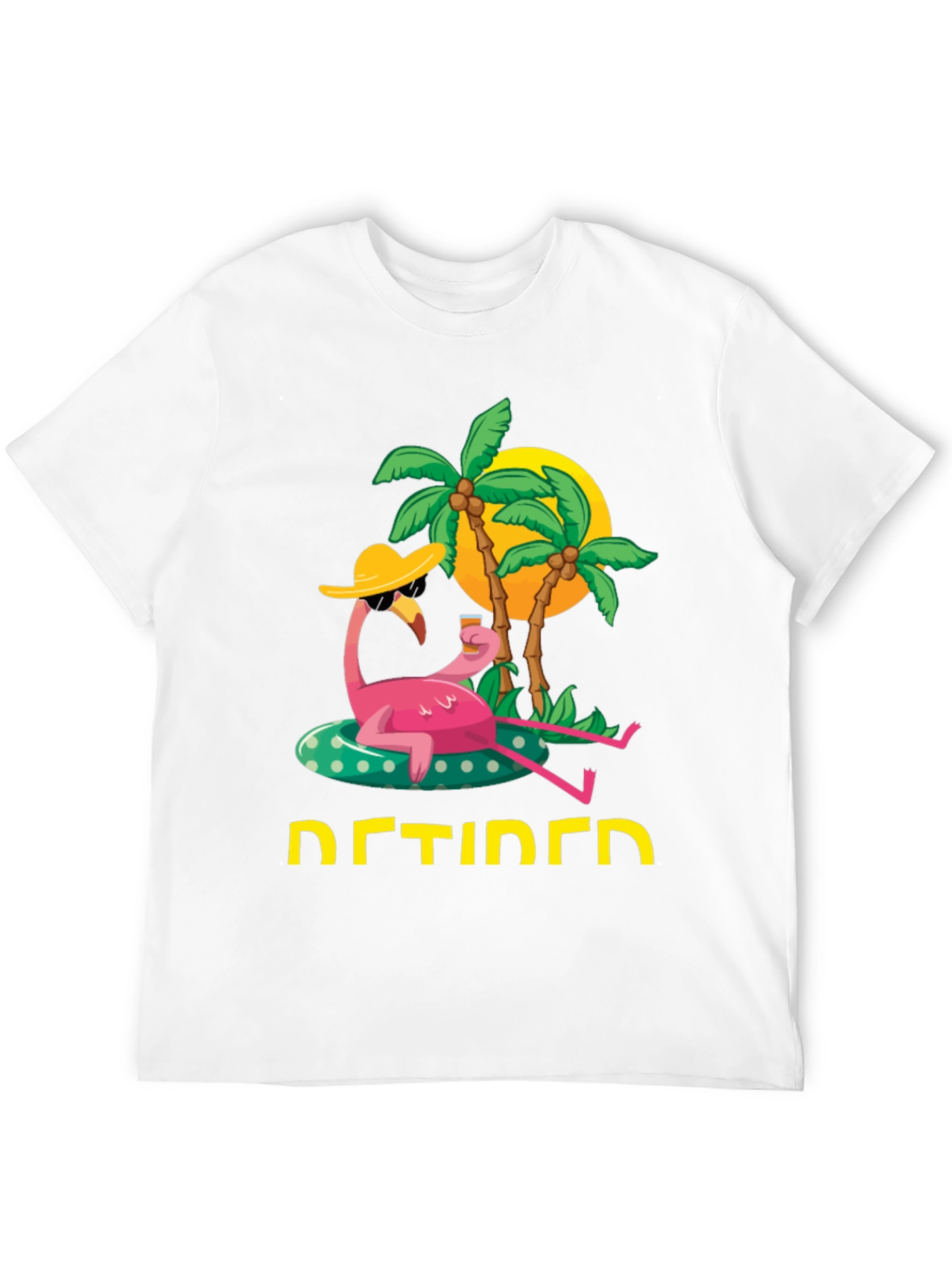 Retired Flamingo T-Shirt - Tropical Relaxation
