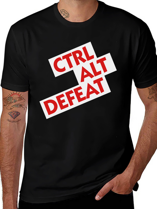 CTRL ALT Defeat Graphic T-Shirt - Gamer Humor Tee