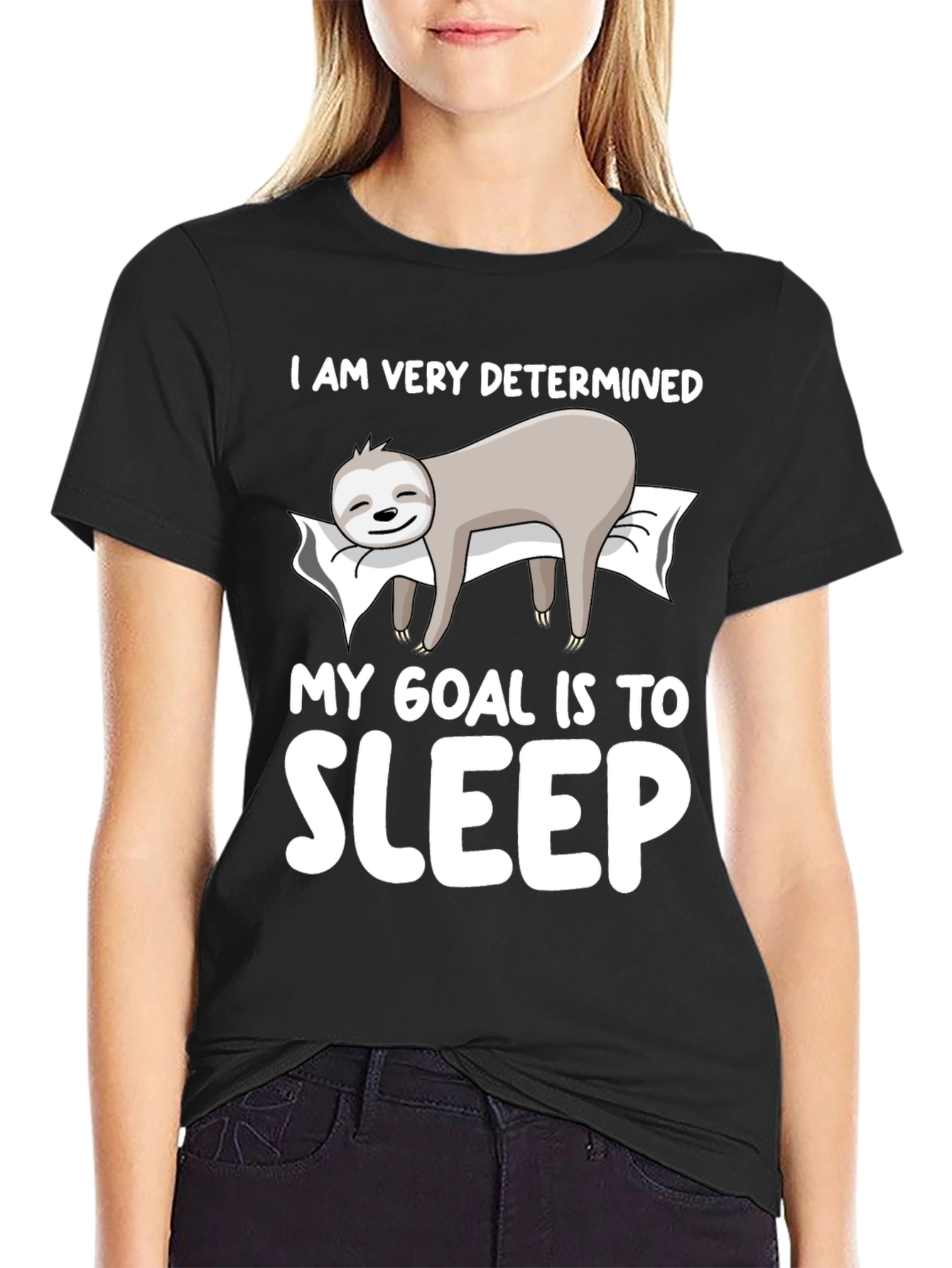 Determined to Sleep Sloth Graphic Tee