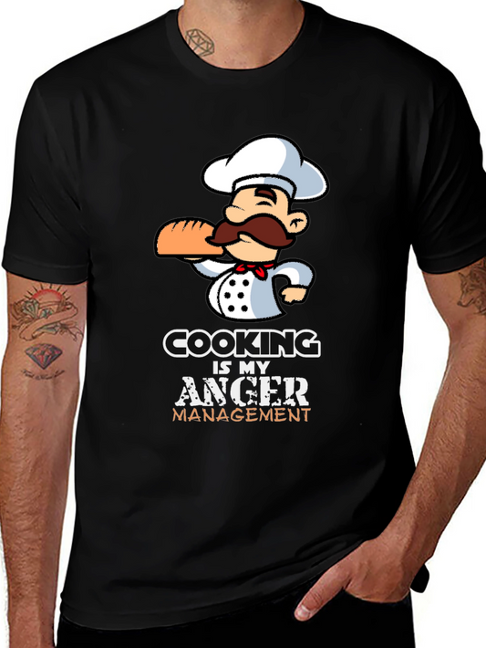 Cooking is My Anger Management Graphic T-Shirt