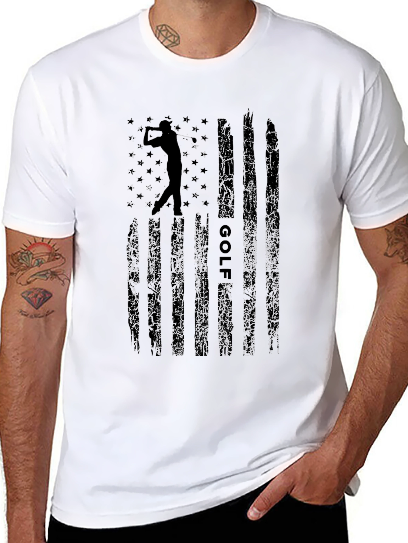 Golf American Flag T-Shirt