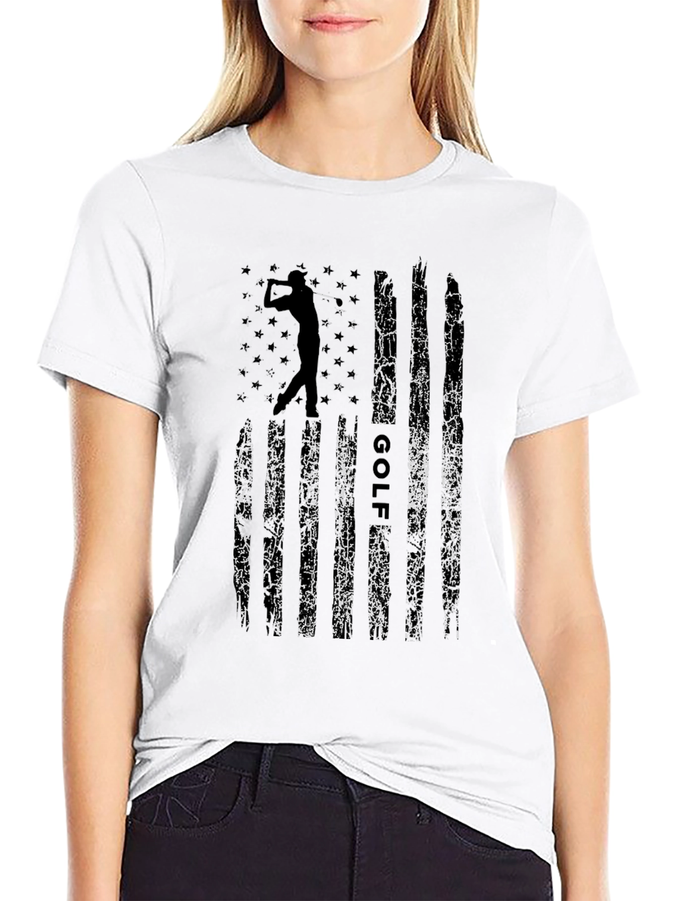 Golf American Flag T-Shirt