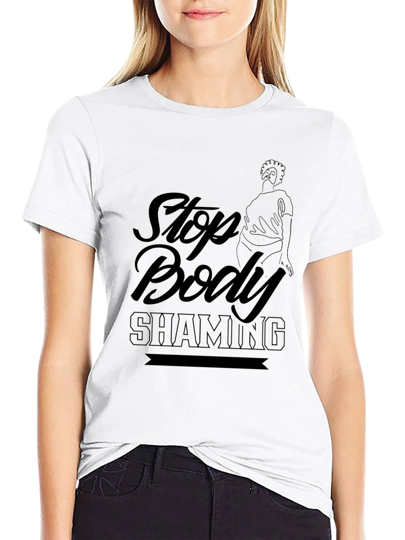 Stop Body Shaming Black T-Shirt