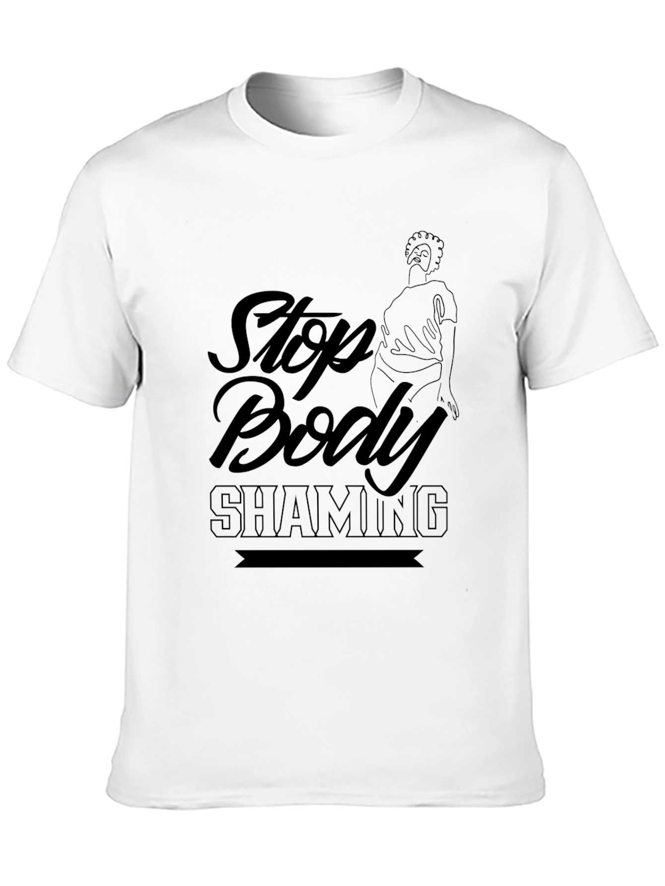 Stop Body Shaming Black T-Shirt