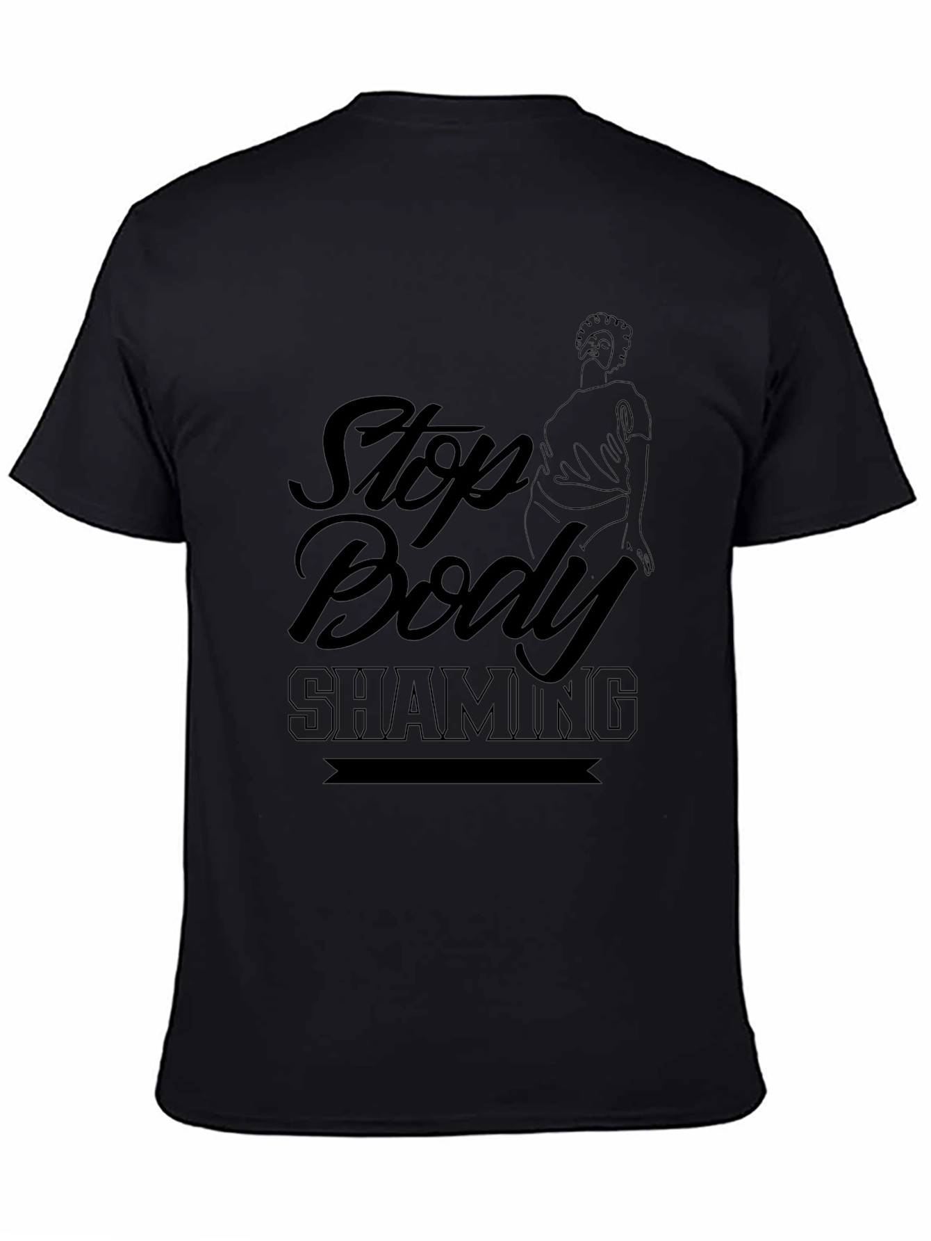 Stop Body Shaming Black T-Shirt