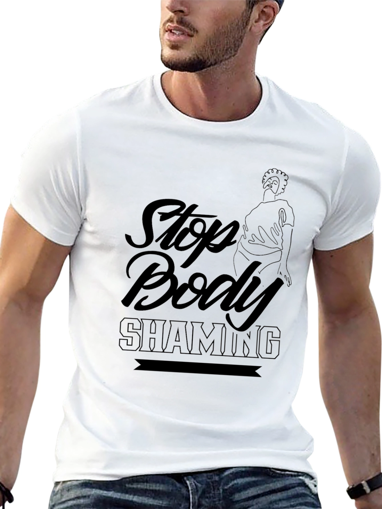 Stop Body Shaming Black T-Shirt