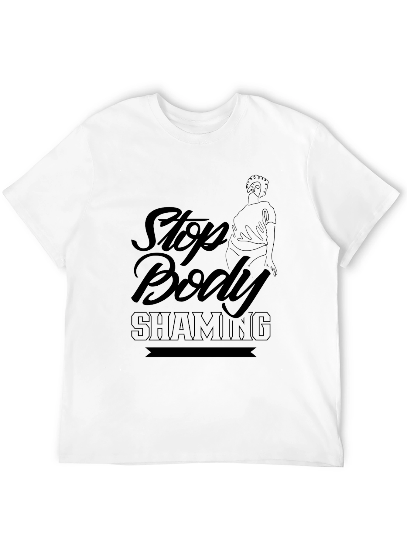 Stop Body Shaming Black T-Shirt