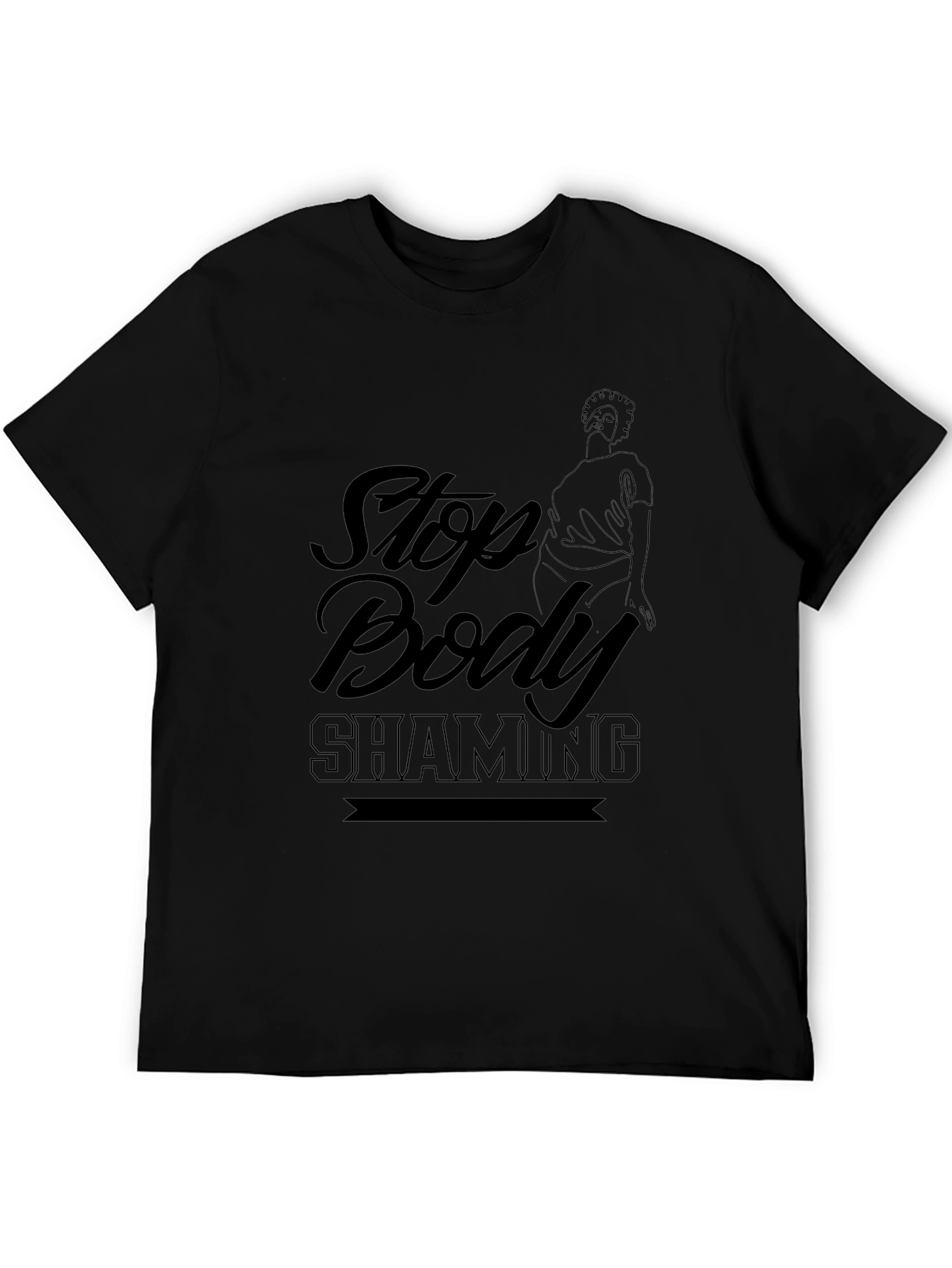 Stop Body Shaming Black T-Shirt