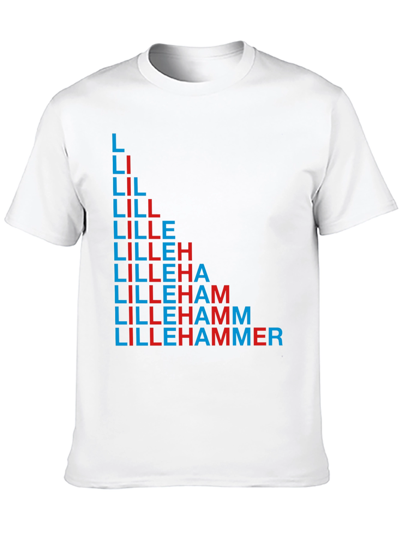 Lillehammer Text Design Black T-Shirt