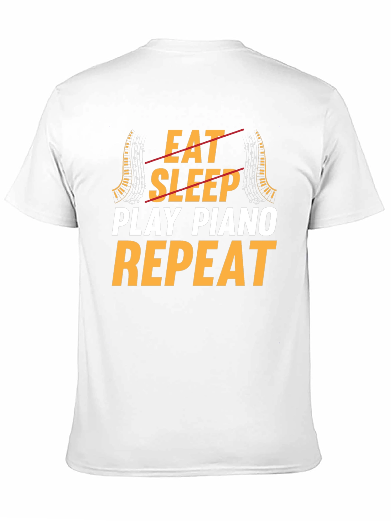 Eat Sleep Play Piano Repeat Graphic T-Shirt